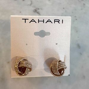 Tahari love knot earrings